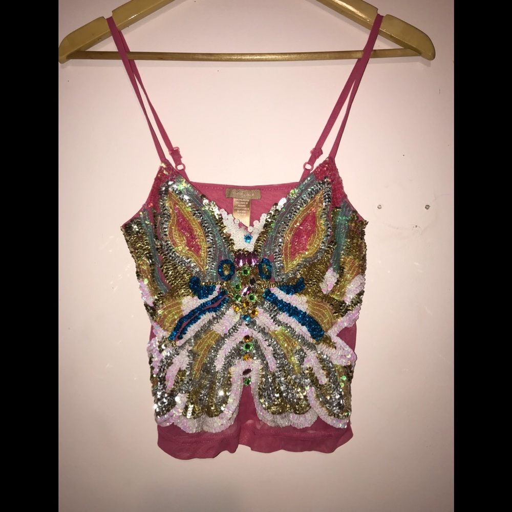 F21 Butterfly Sequence Shirt